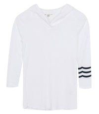 SOL ANGELES Loop Terry Tunic Dress in white - women's dress - view 4