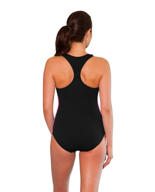Dolfin - Color Block Zip Front One Piece