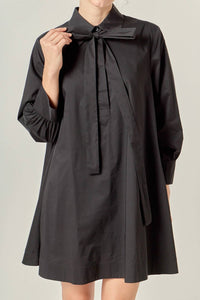 English Factory Bow Dress in black - women's dress - view 5