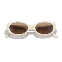 Sunski Women's Bianca Oval Sunglasses in ivory amber - women's accessory - alternate view