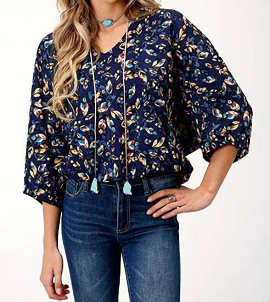 Roper - Women's Feather Foliage Blouse