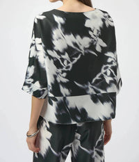 Joseph Ribkoff - Floral Satin Boxy Top
