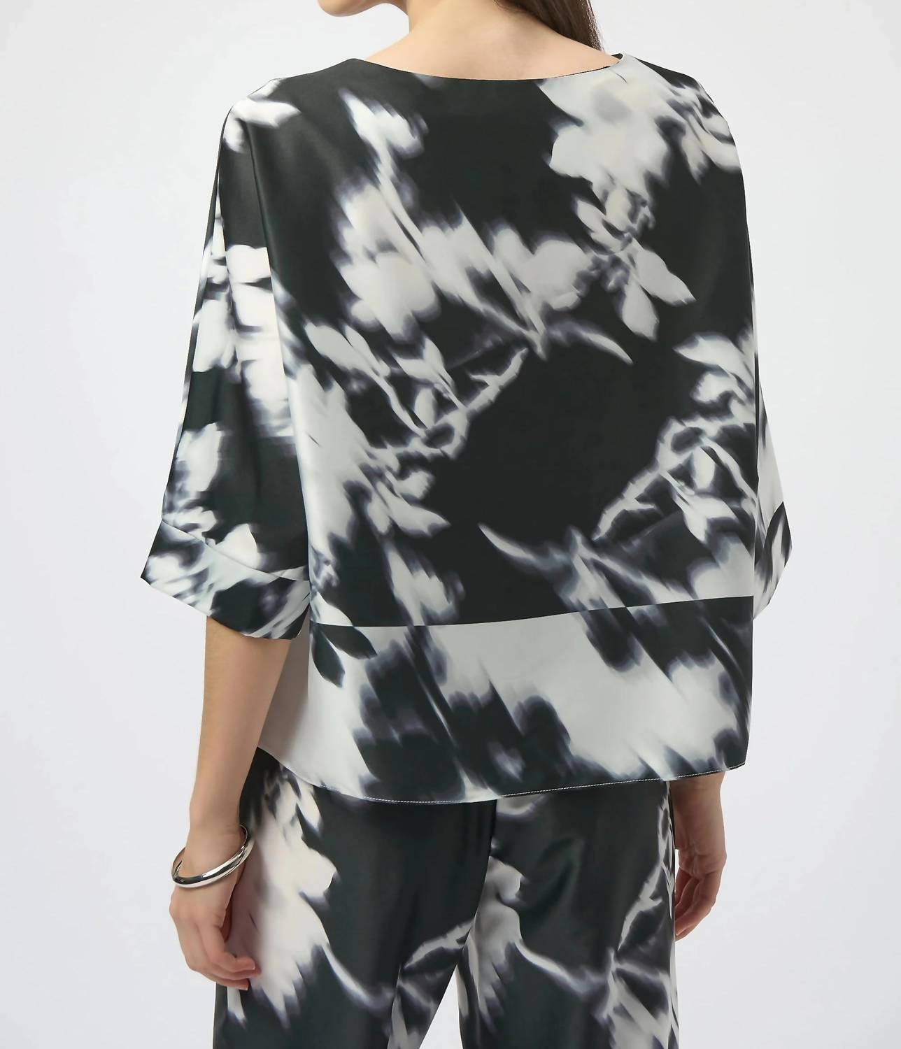 Joseph Ribkoff - Floral Satin Boxy Top