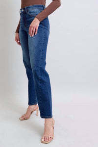 Judy Blue - Mid Rise Side Seam Straight Jeans