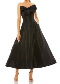Mac Duggal - Strapless A-line Tea Length Bow Dress Size 6 $398