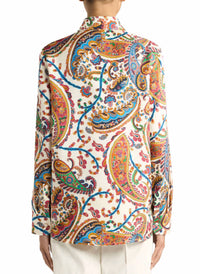 Etro - Silk Twill Shirt With Floral Motif
