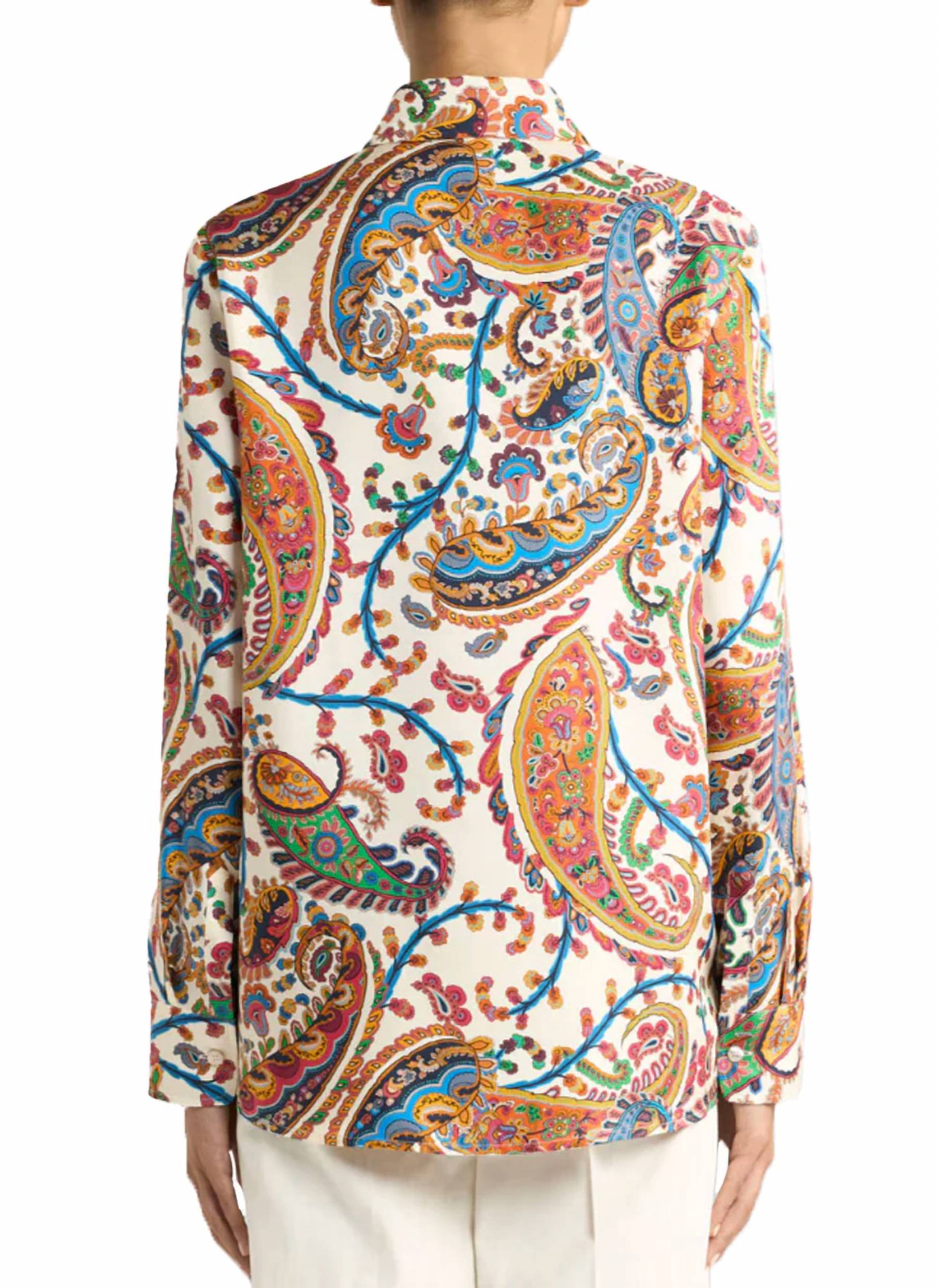 Etro - Silk Twill Shirt With Floral Motif