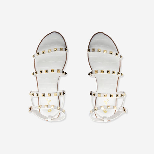 Qupid - Women's Studded Strappy Sandals