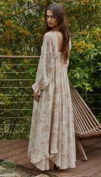 By Together - Chiffon Floral Flare Maxi Dress