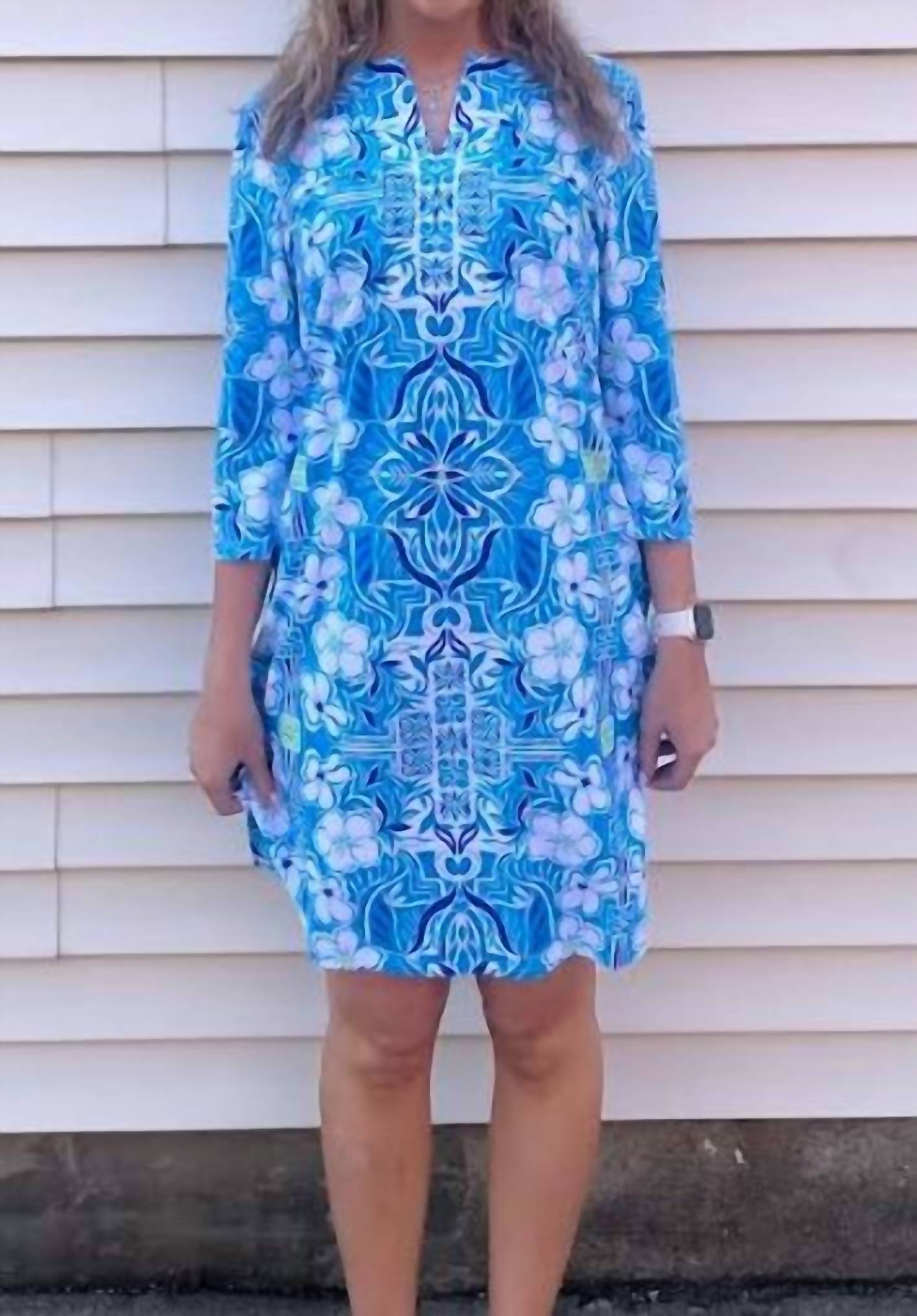 Aryeh - Julie Split Neck Dress