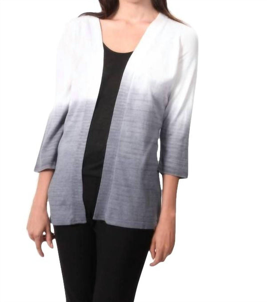 Ombre Back-Cutout Cardigan