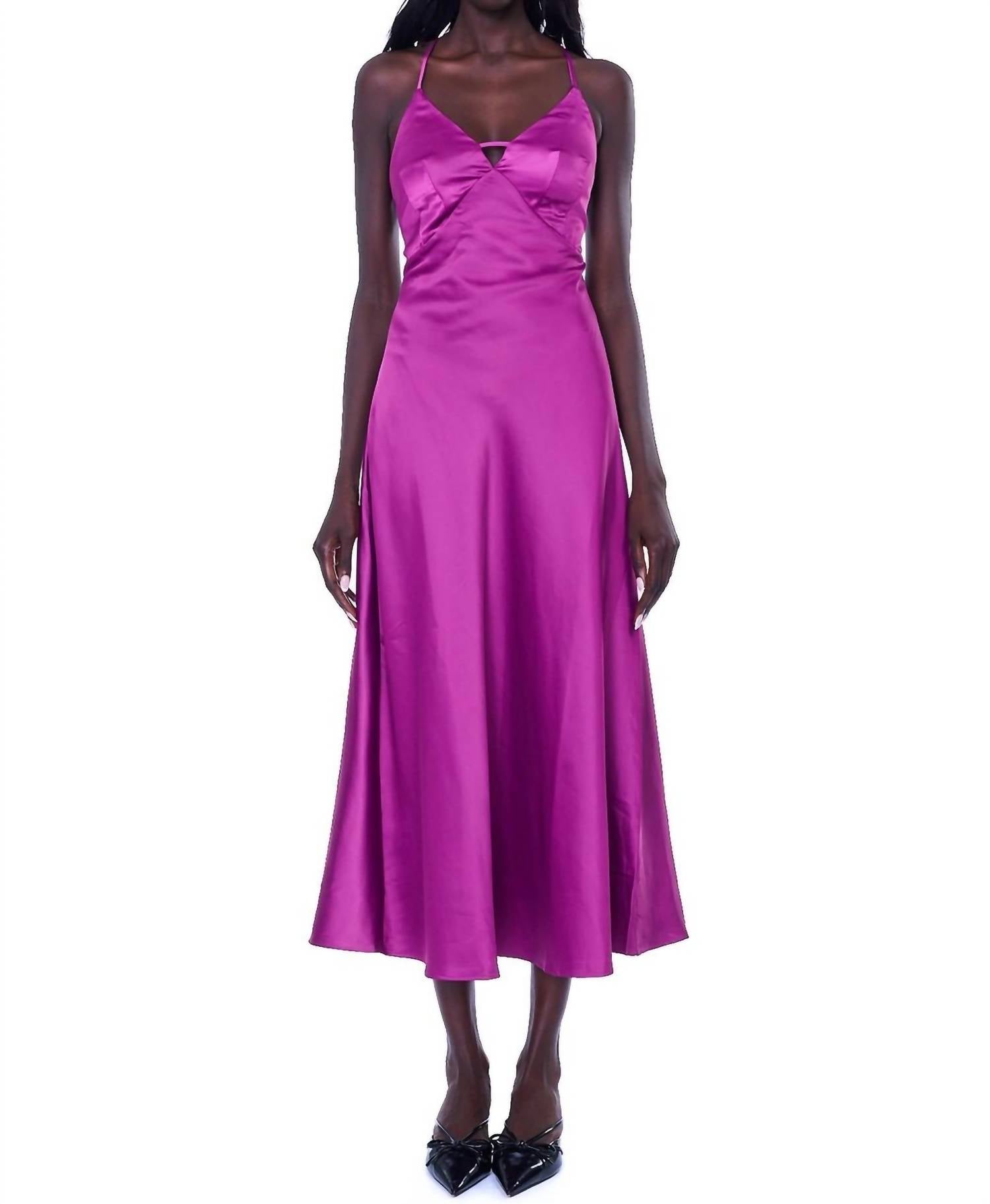 Moon River - Tie Back Midi Dress
