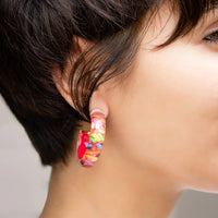 Gold & Honey - Women's Sprinkles Illusion Hoop Earrings