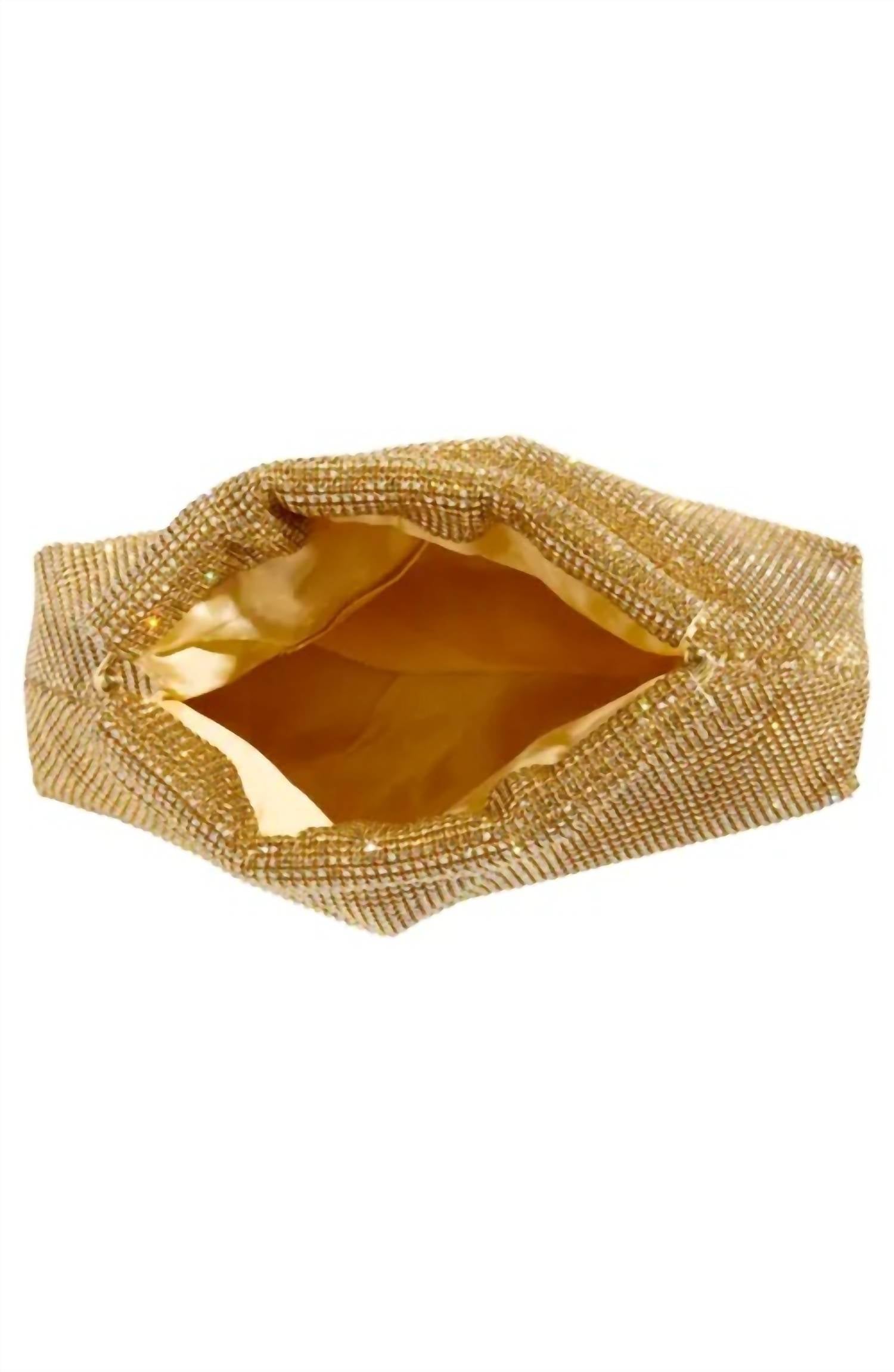 Steve Madden - Akila Crystal Mesh Foldover Clutch
