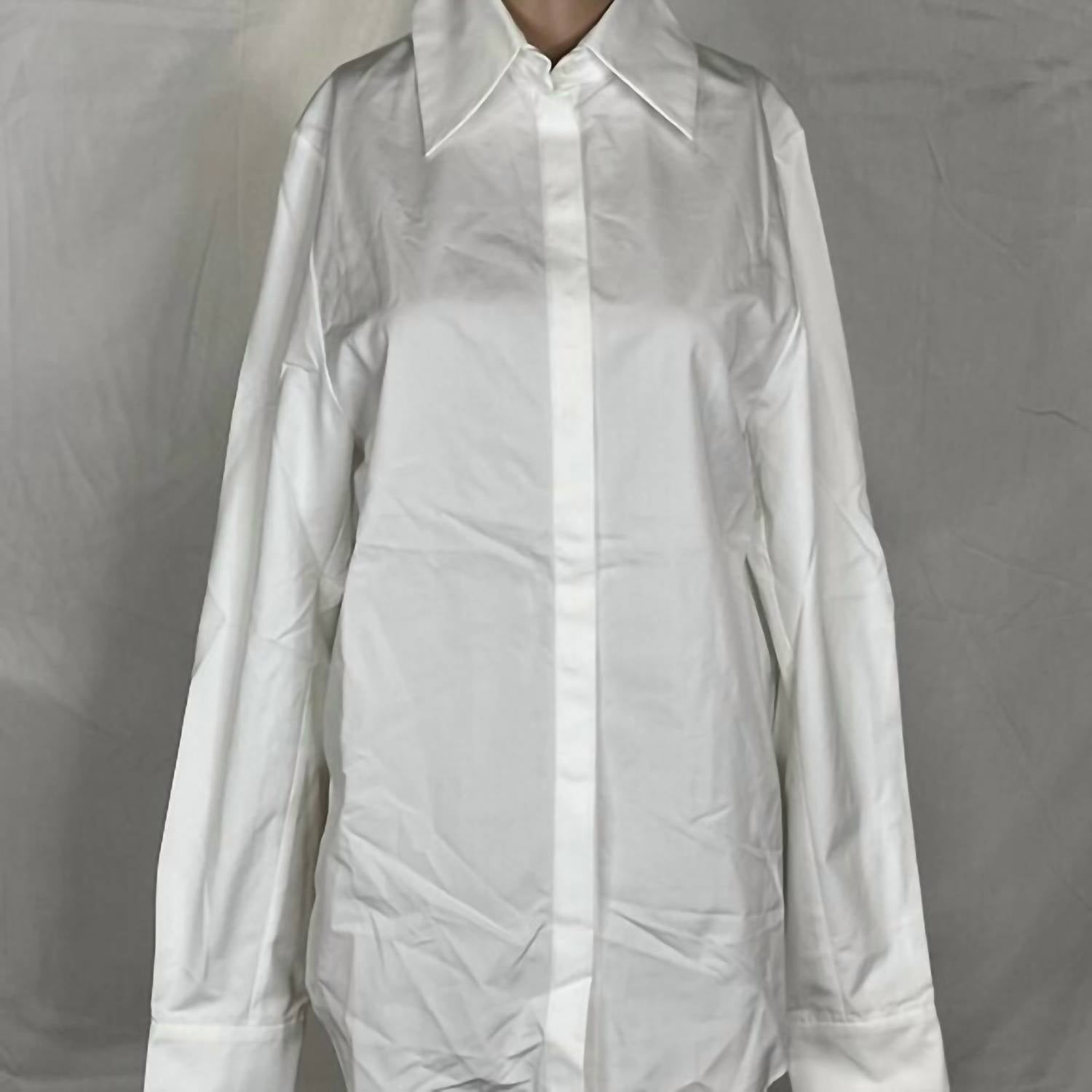 Calcaterra Basic Button-up Blouse in white - women's blouse - view 4