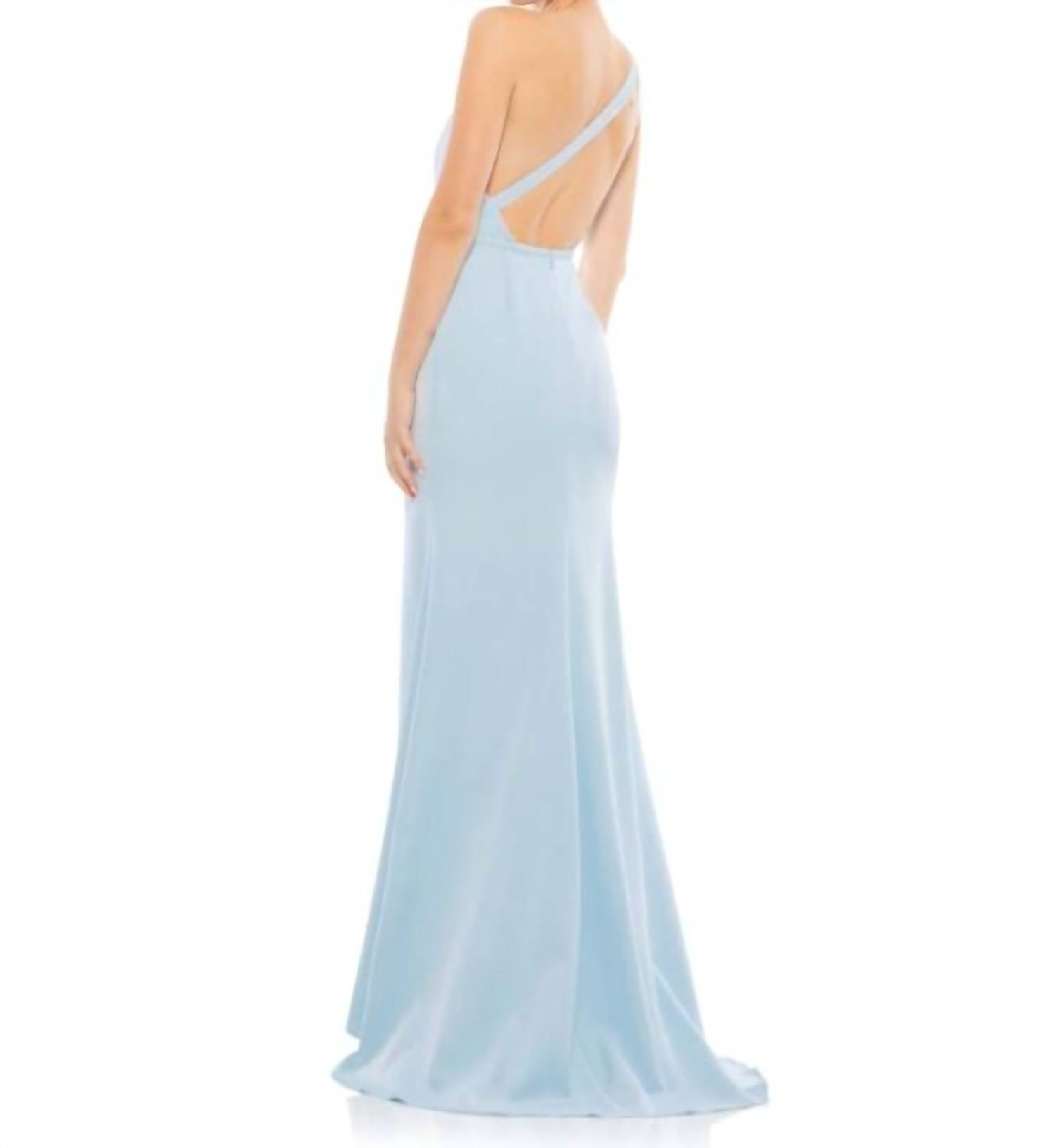 Ieena For Mac Duggal - One Shoulder Backless Formal Dress