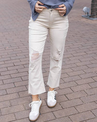 Grace And Lace - Mel's Favorite Straight Leg Cropped Denim Jeans
