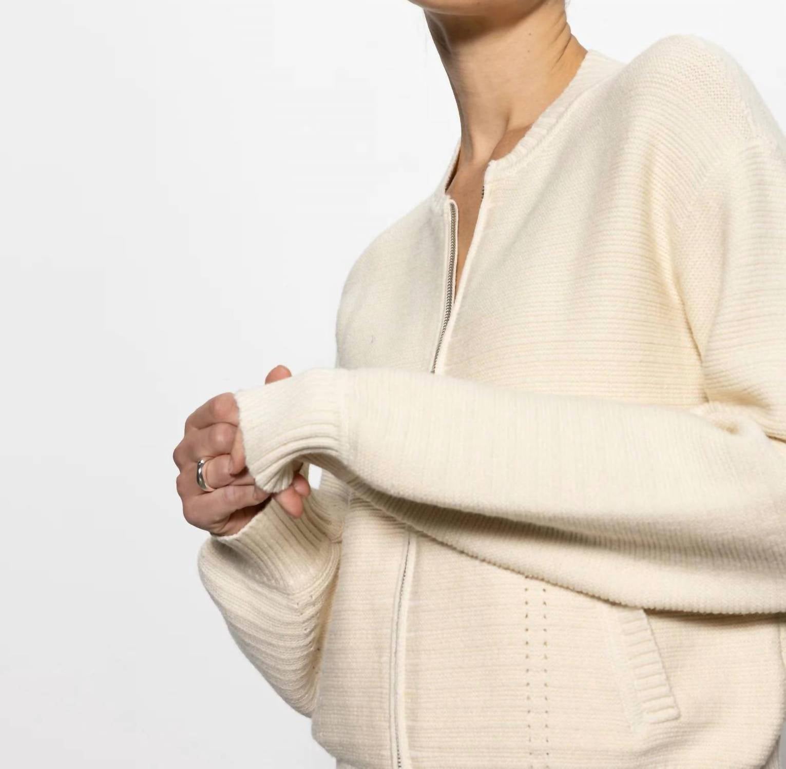 Sanctuary - Knitted Bomber Jacket
