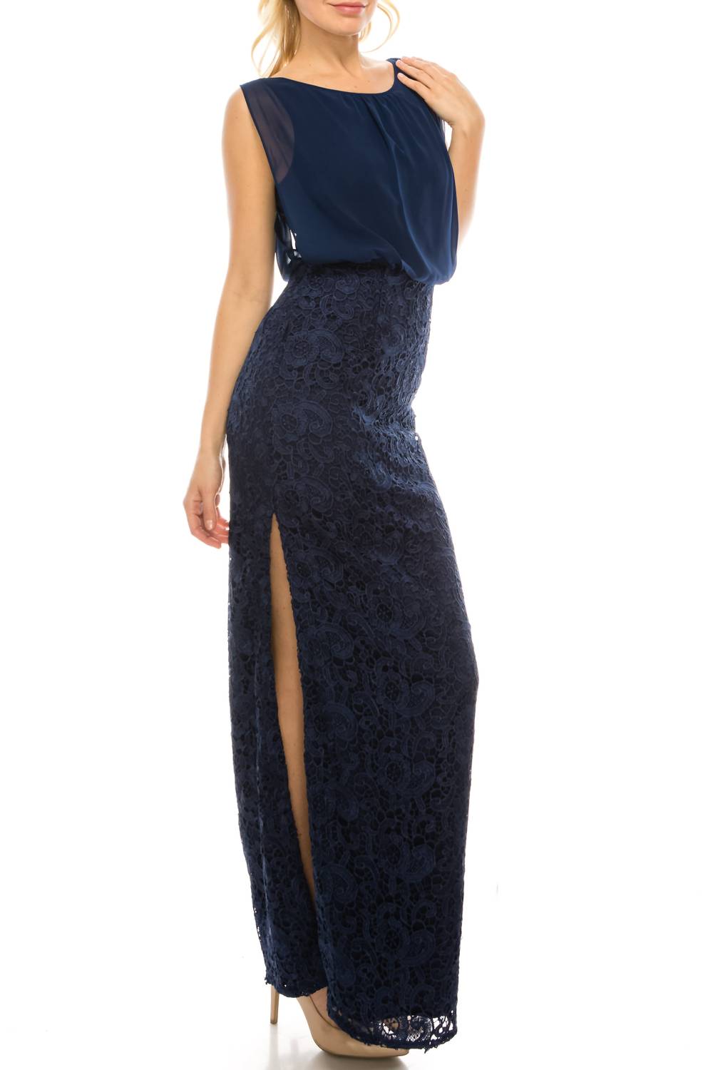 Aidan Mattox - Embroidered-lace Evening Dress