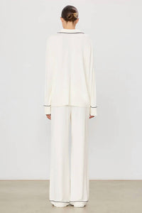 Eterne - Women's Long Sleeve Top and Pull-On Pants Pajama Set