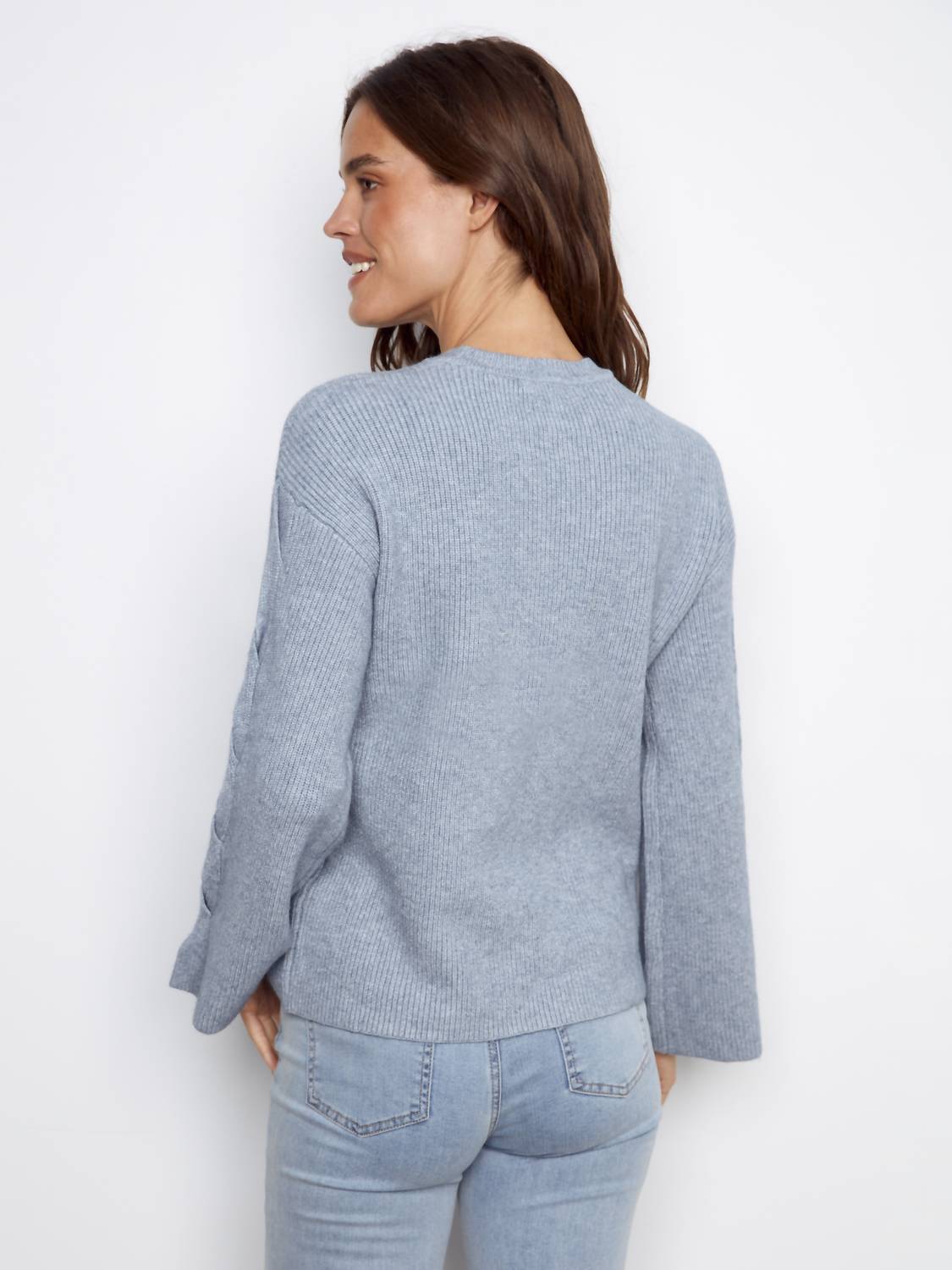 Charlie B - Cable Detail Crew Neck Sweater
