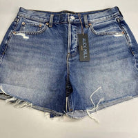 ALEX MILL Women's Frayed Hem Mini Shorts in venice wash - women's shorts