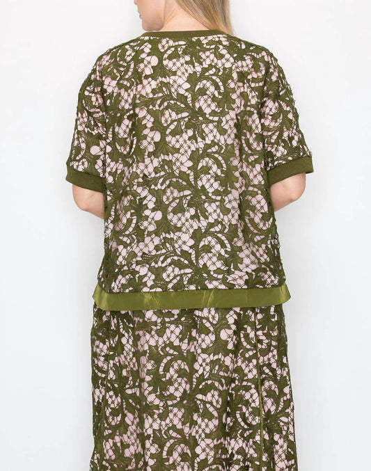 Joh - Wineva Lace & Satin Top