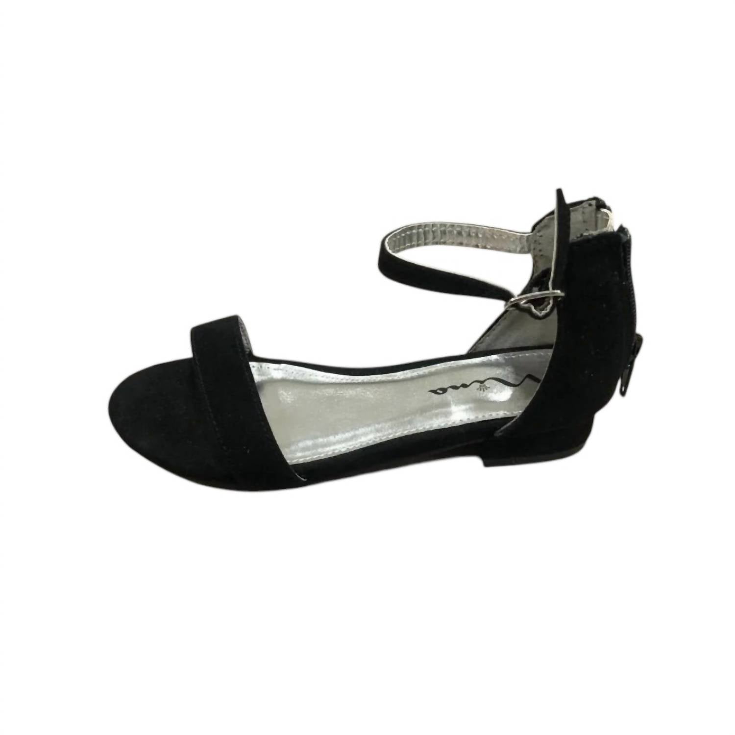 Nina Girls Hidi Dress Sandals in black microsuede 1 - kids' sandal