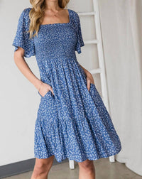 Heyson - Smocked Ditsy Floral Dress