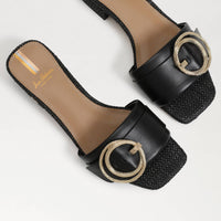 Sam Edelman - Women's Delfi Slip On Open Squared Toe Block Heel Fashion Slide Sandal