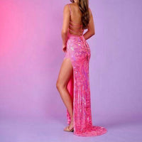 Rachel Allan - Tulle Beaded Lace Back Gown