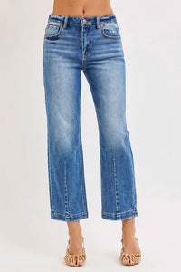 Risen - High Rise Crop Boyfriend Tapered Jeans