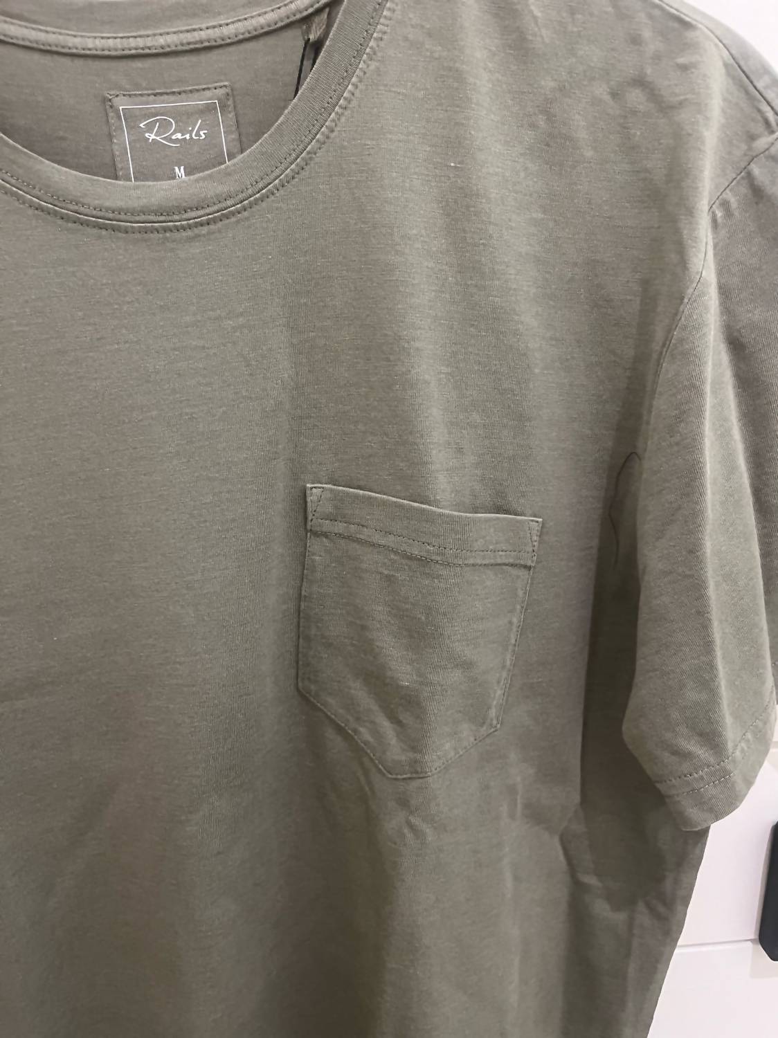 Rails Johnny T-shirt in olive - men's t-shirt - view 7