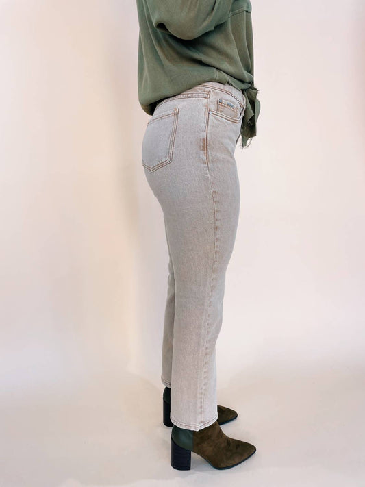 Fdj - Olivia Mid Rise Straight Jeans