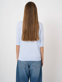 Repeat Cashmere - Fine Knit Short Sleeve Pullover Top