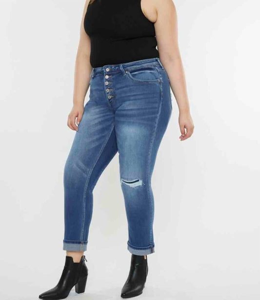 Kancan - Curvy Eternity Mid Rise Slim Straight Jean