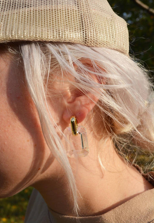 Mary Kathryn Designs - Women Iridescent Acrylic Drop Earrings