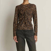 Nation Ltd - Marion Leopard Twist Long Sleeve