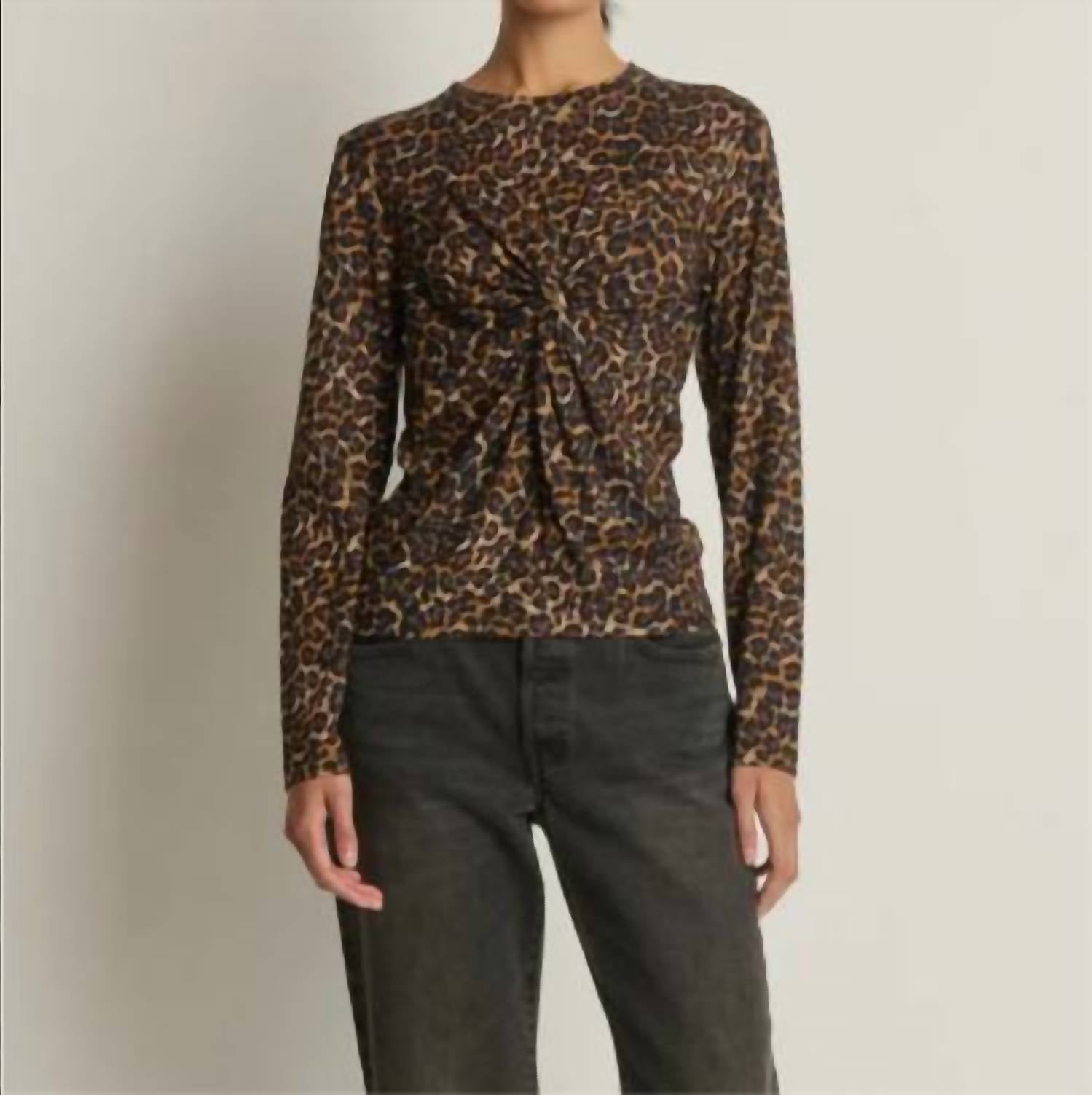 Nation Ltd - Marion Leopard Twist Long Sleeve