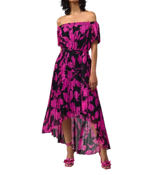 Joseph Ribkoff - FLORAL OFF-SHOULDER MAXI DRESS