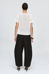 Marle Rumi Top in blanc - women's t-shirt - detail view
