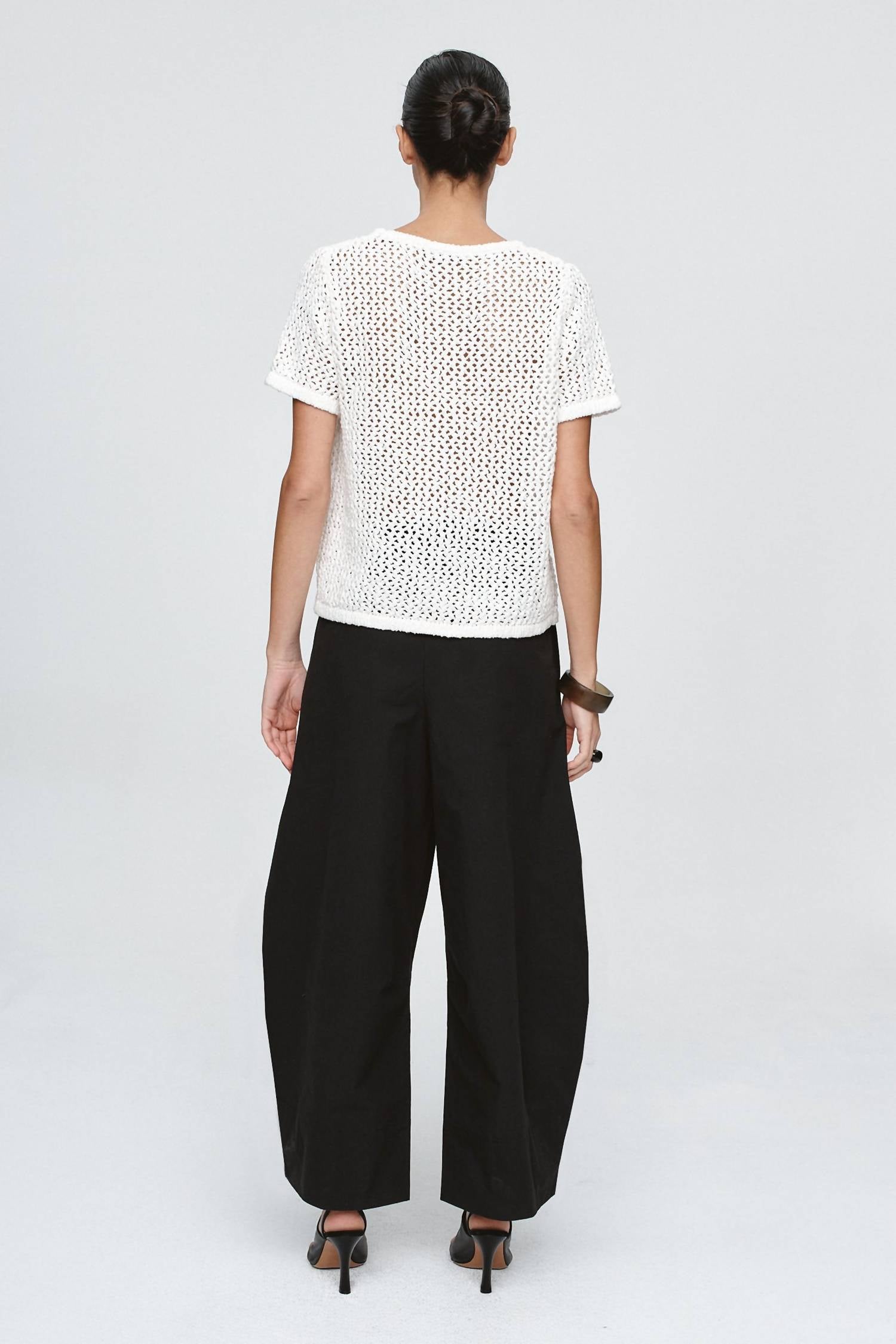 Marle Rumi Top in blanc - women's t-shirt - detail view