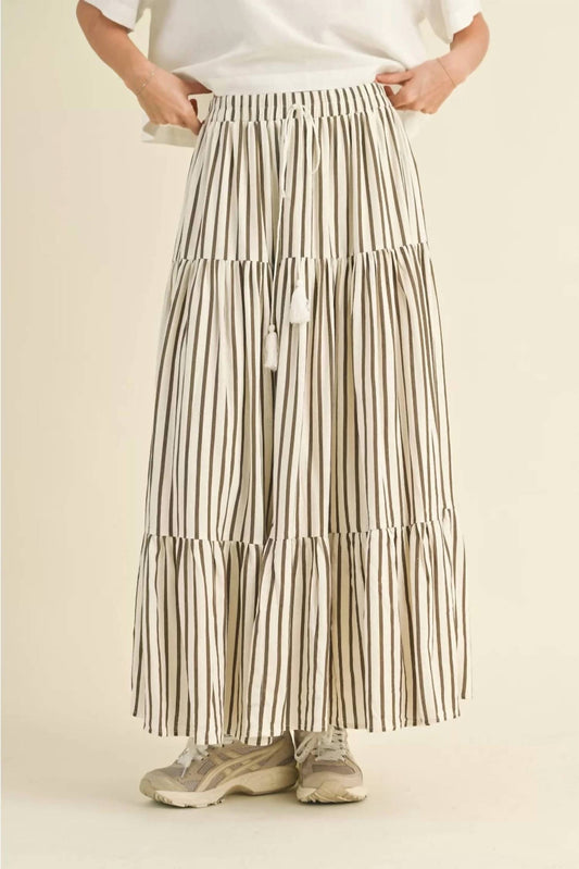Miou Muse - Stripe & Sway Maxi Skirt