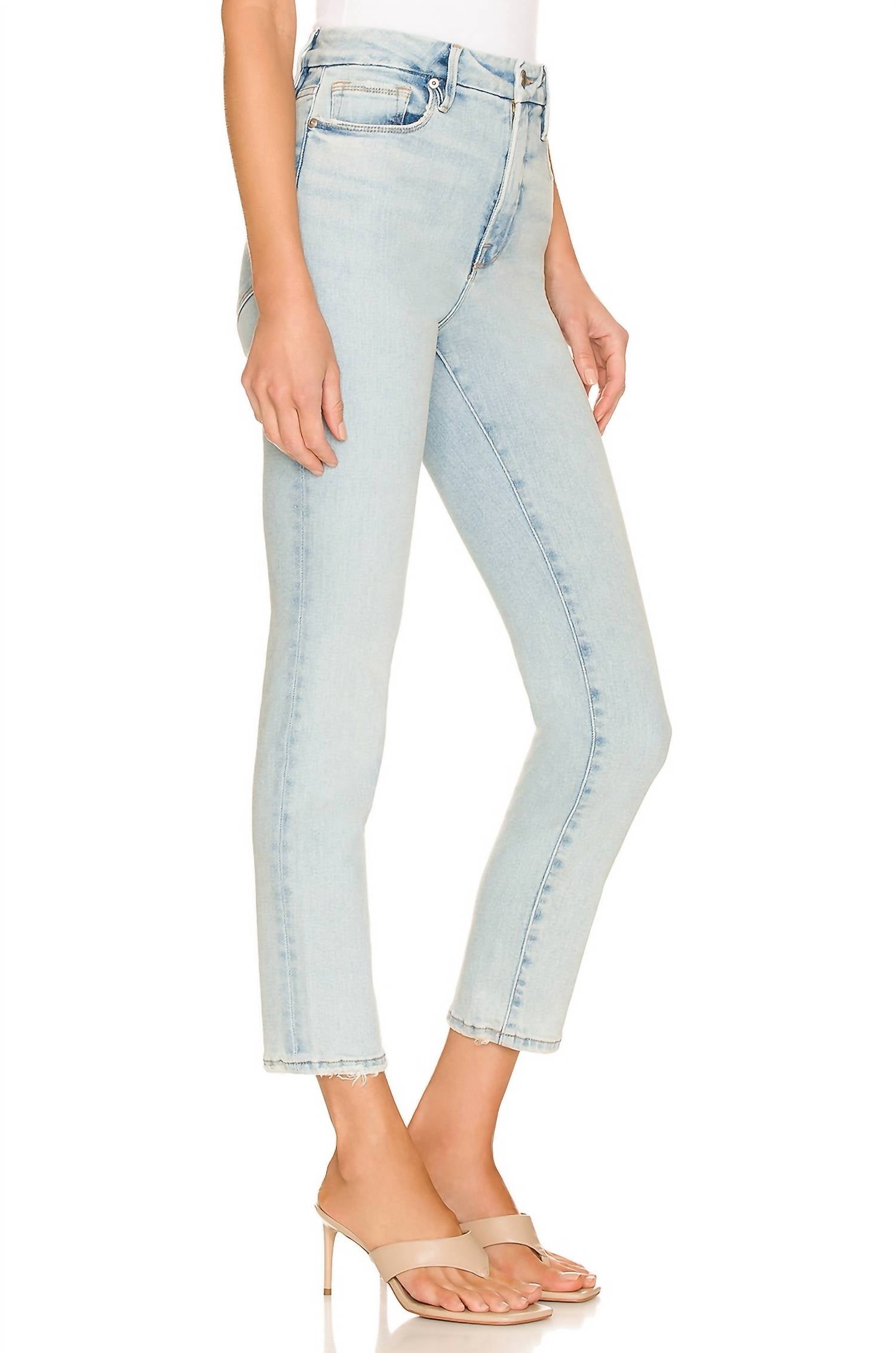 Good American - CLASSIC NATURAL FRAY HEM JEAN