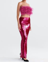 House Of Cb - Women's Alexis Sequined Maxi Skirt