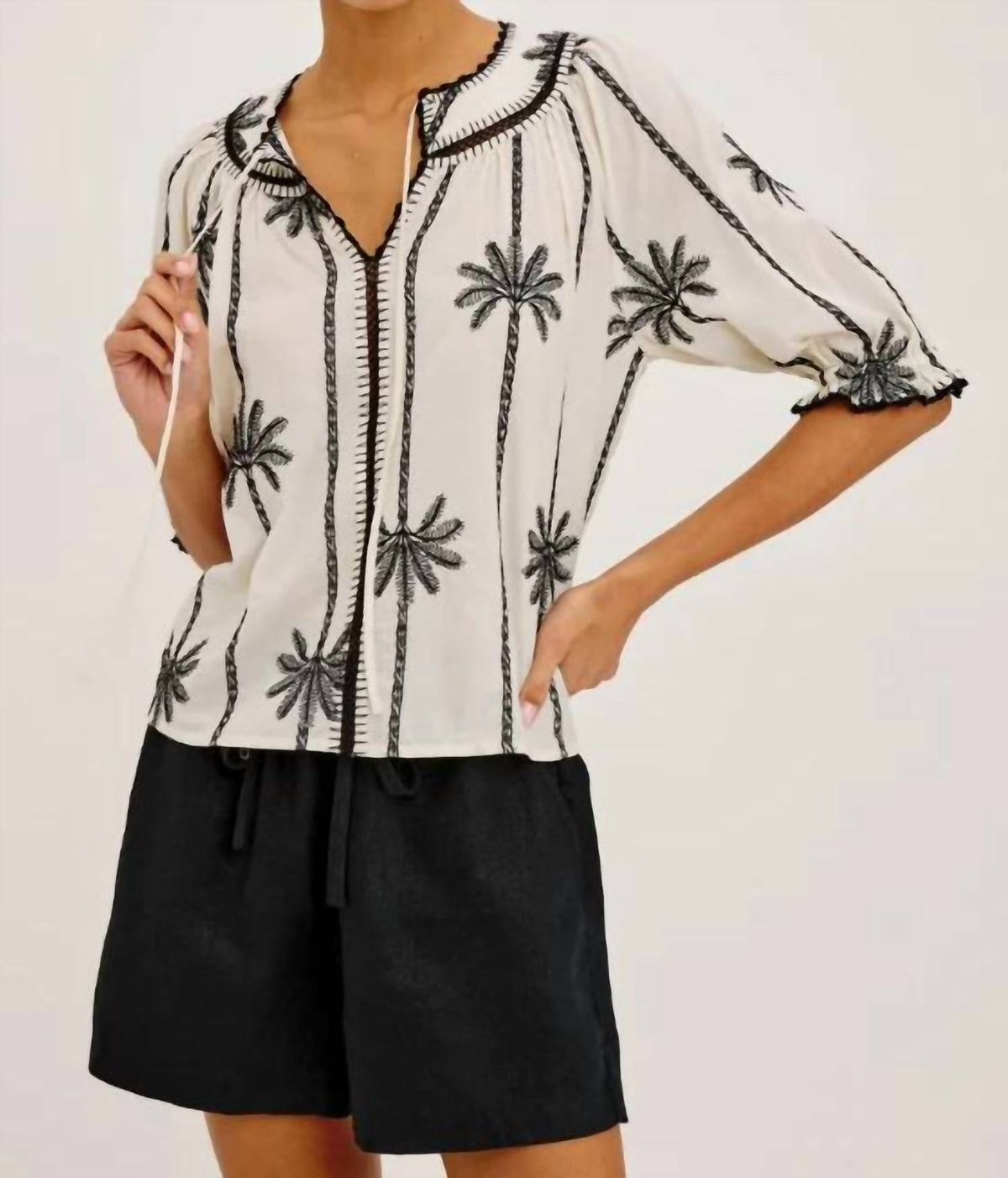 Rails - Belina Smocked Flutter Sleeves Top