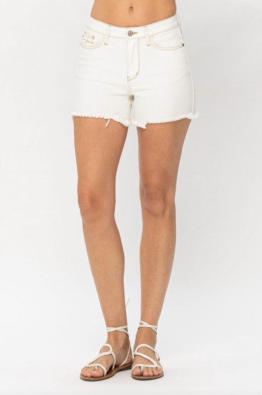 Judy Blue - Embroidered Pocket Jean Shorts