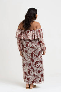 Fashion Szn Curve - Ruffle Bardot Midaxi Dress