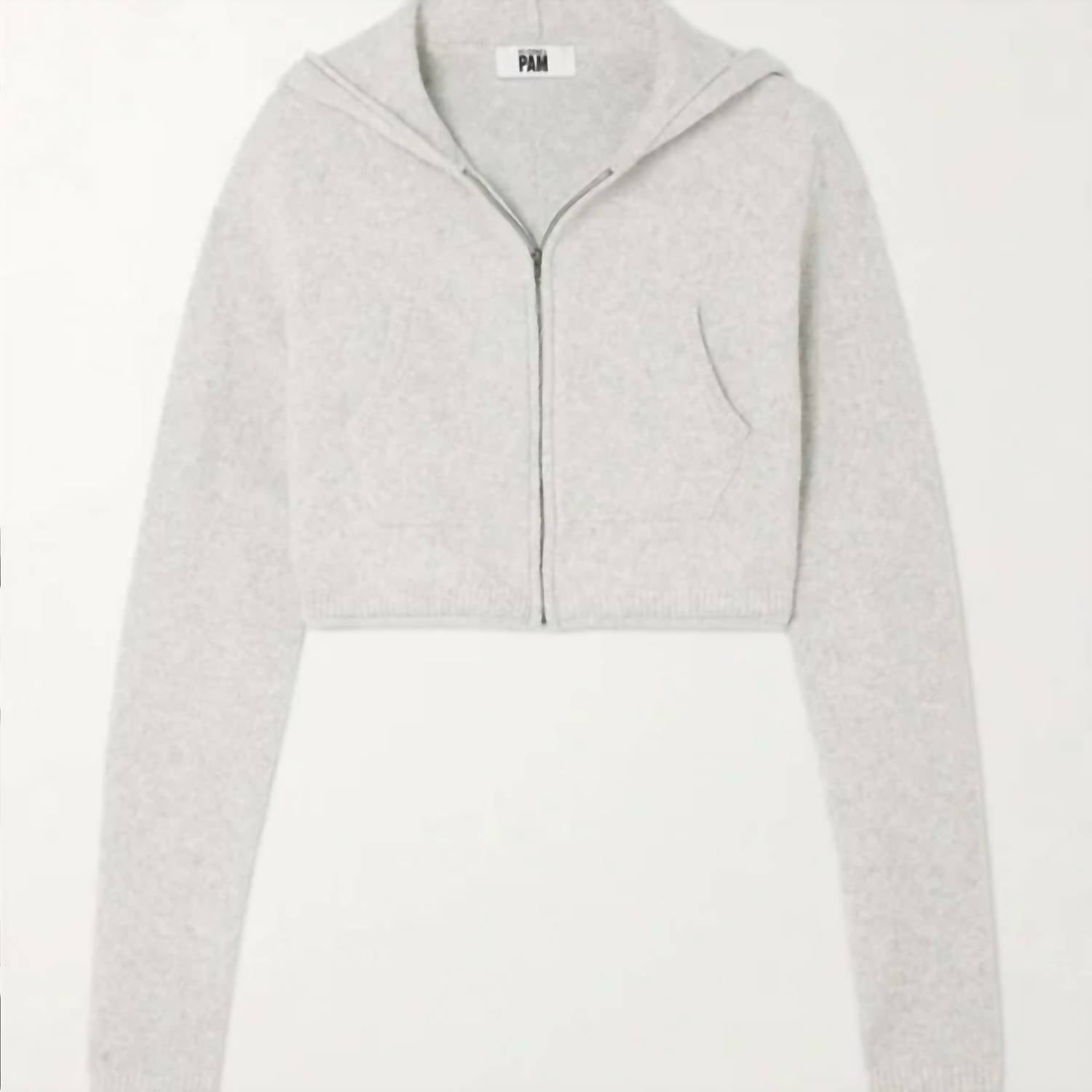 Re/Done - Women's Pamela Anderson cropped brushed organic cotton-blend hoodie