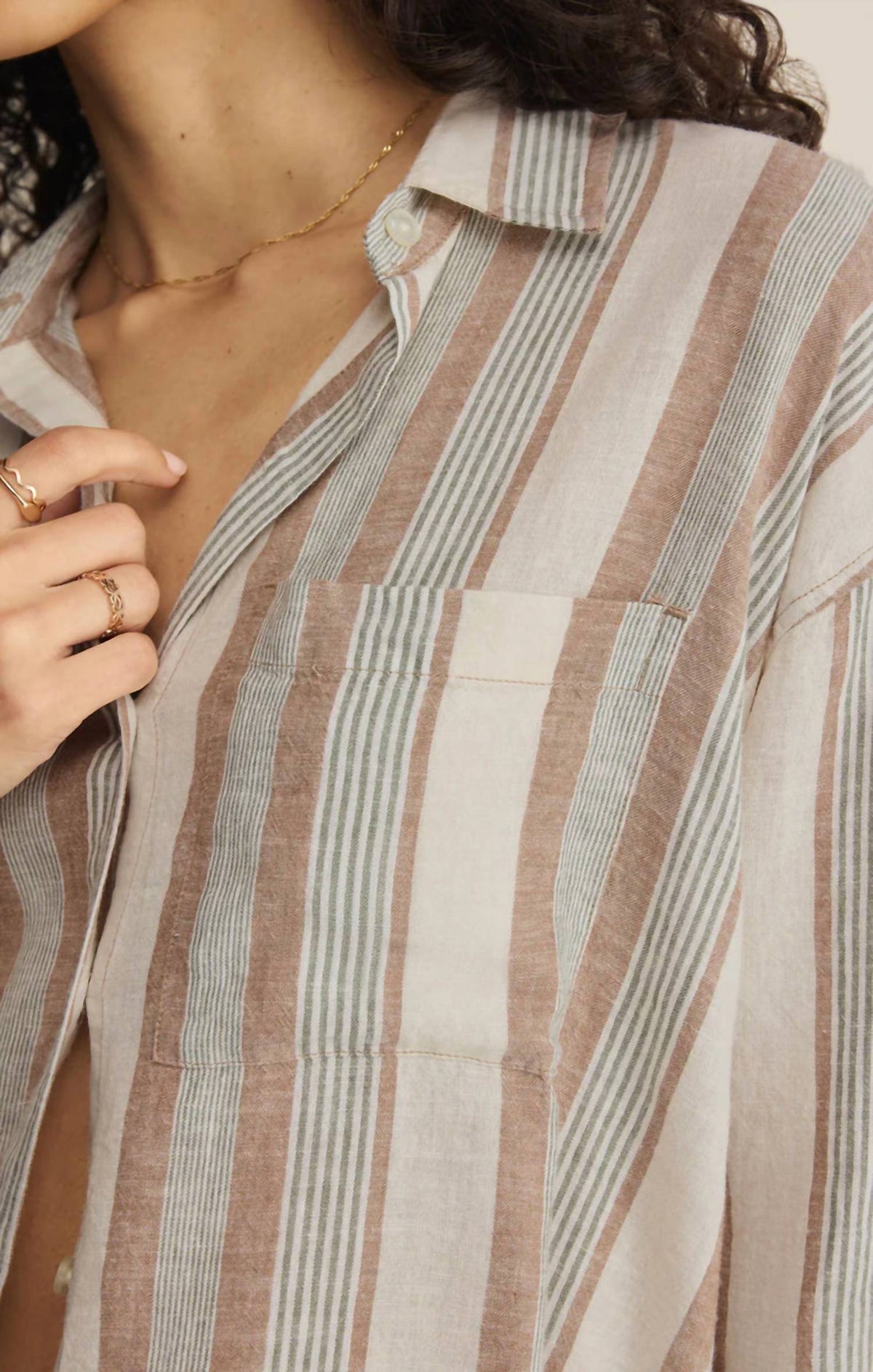 Z Supply - Perfect Striped Button Up Shirt